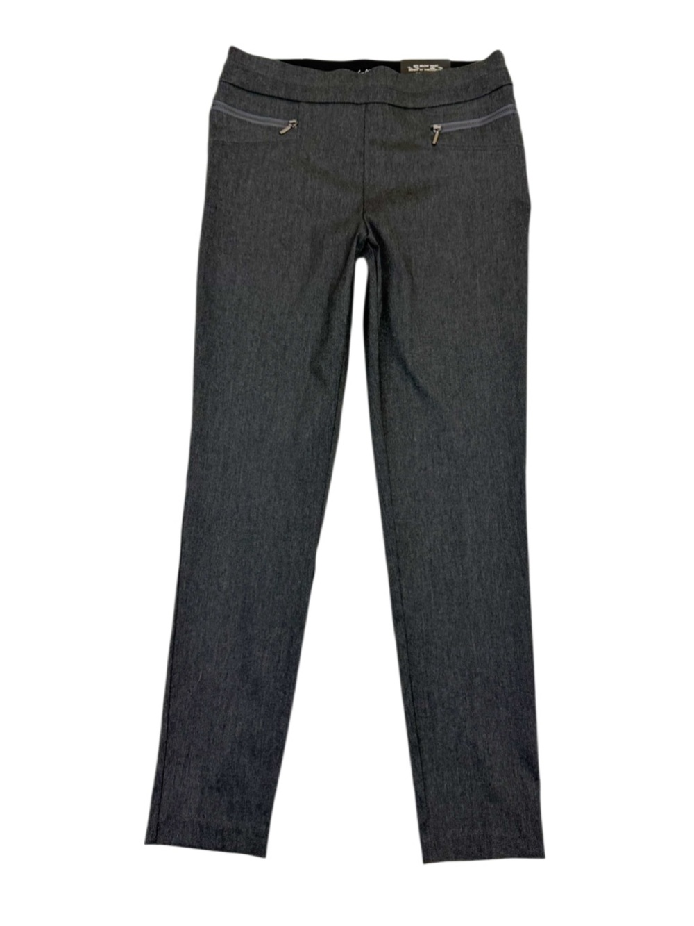 Leighton Pull On Skinny Ankle Pants Gray Size Medium